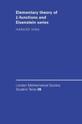 Cover: Elementary Theory of L-functions and Eisenstein Series - Cambridge University Press