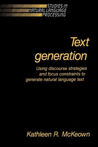 Abbildung von: Text Generation - Cambridge University Press