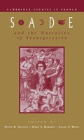 Cover: Sade and the Narrative of Transgression - Cambridge University Press