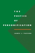 Cover: The Poetics of Personification - Cambridge University Press
