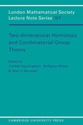 Cover: Two-Dimensional Homotopy and Combinatorial Group Theory - Cambridge University Press