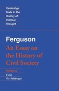 Cover: Ferguson: An Essay on the History of Civil Society - Cambridge University Press