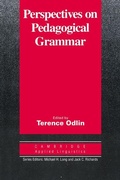 Cover: Perspectives on Pedagogical Grammar - Cambridge University Press