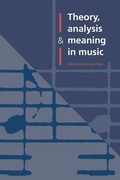 Cover: Theory, Analysis and Meaning in Music - Cambridge University Press