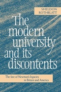 Cover: The Modern University and its Discontents - Cambridge University Press