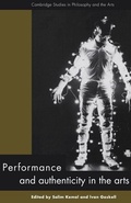 Cover: Performance and Authenticity in the Arts - Cambridge University Press