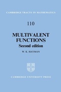 Cover: Multivalent Functions - Cambridge University Press