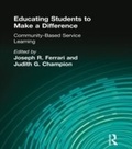 Cover: Educating Students to Make a Difference - Routledge