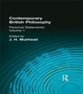 Cover: Contemporary British Philosophy - Routledge