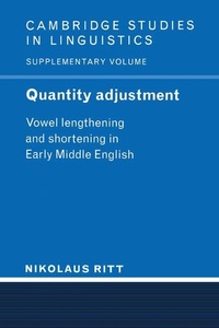 Enlarge image Cover: Quantity Adjustment - Cambridge University Press