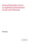 Cover: General Principles of Law as Applied by International Courts and Tribunals - Cambridge University Press