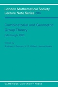 Cover: Combinatorial and Geometric Group Theory, Edinburgh 1993 - Cambridge University Press