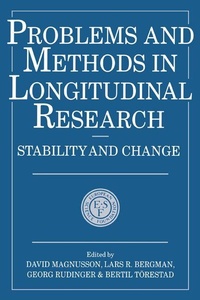 Enlarge image Cover: Problems and Methods in Longitudinal Research - Cambridge University Press