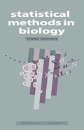 Cover: Statistical Methods in Biology - Cambridge University Press