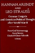 Cover: Hannah Arendt and Leo Strauss - Cambridge University Press