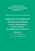 Cover: Long-term Consequences of Early Environment - Cambridge University Press