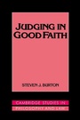 Cover: Judging in Good Faith - Cambridge University Press