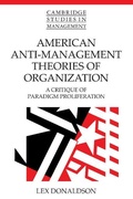 Cover: American Anti-Management Theories of Organization - Cambridge University Press