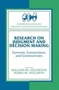 Cover: Research on Judgment and Decision Making - Cambridge University Press