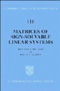 Cover: Matrices of Sign-Solvable Linear Systems - Cambridge University Press