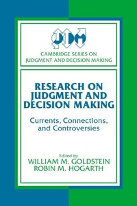 Enlarge image Cover: Research on Judgment and Decision Making - Cambridge University Press