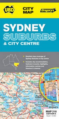 Abbildung von: Sydney Suburbs and City Centre Map 218 - Universal Publishers