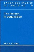 Cover: The Lexicon in Acquisition - Cambridge University Press