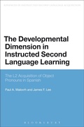 Cover: The Developmental Dimension in Instructed Second Language Learning - Bloomsbury Academic