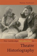 Cover: The Cambridge Introduction to Theatre Historiography - Cambridge University Press