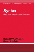 Cover: Syntax - Cambridge University Press