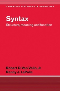 Enlarge image Cover: Syntax - Cambridge University Press