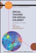 Cover: Special Teaching For Special Children? Pedagogies For Inclusion - McGraw-Hill Education