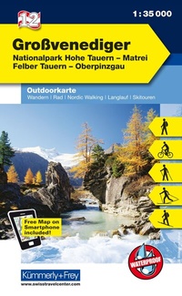 Abbildung von: Kümmerly+Frey Outdoorkarte Österreich 12 Grossvenediger 1:35.000 - Hallwag Kümmerly+Frey