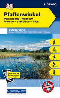 Abbildung von: Pfaffenwinkel, Peissenberg, Weilheim, Murnau, Staffelsee, Wies - Kümmerly+Frey