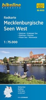 Abbildung von: Radkarte Mecklenburgische Seen West (RK-MV05) - Esterbauer