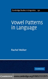 Enlarge image Cover: Vowel Patterns in Language - Cambridge University Press