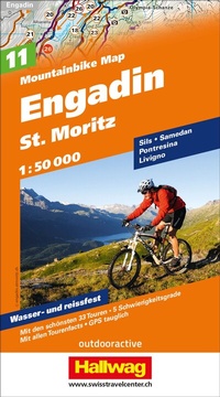 Abbildung von: Hallwag Mountainbike-Karte 11 Engadin 1:50.000 - Hallwag Kümmerly+Frey