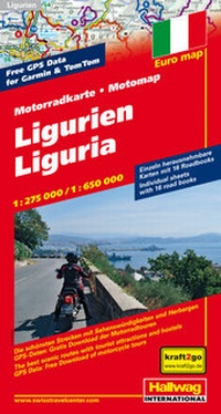 Abbildung von: Ligurien MotoMap Motorradkarte 1:275 000 / 1:650 000 - Hallwag