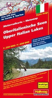 Abbildung von: Oberitalienische Seen MotoMap Motorradkarte 1:250 000 / 1:650 000 - Hallwag