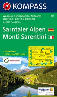 Abbildung von: KOMPASS Wanderkarte Sarntaler Alpen, Monti Sarentini - KOMPASS-Karten