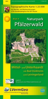 Abbildung von: Naturpark Pfälzerwald /Mittel- und Unterhaardt mit Bad Dürkheim und Leiningerland - Landesamt für Vermessung und Geobasisinformation Rheinland-Pfalz