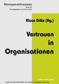 Cover: Vertrauen in Organisationen - Edition Rainer Hampp