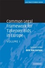 Cover: Common Legal Framework for Takeover Bids in Europe - Cambridge University Press