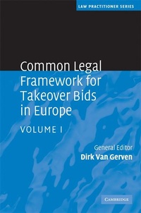 Abbildung von: Common Legal Framework for Takeover Bids in Europe - Cambridge University Press