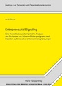 Cover: Entrepreneurial Signaling - Edition Rainer Hampp