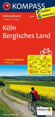 Abbildung von: KOMPASS Fahrradkarte 3056 Köln - Bergisches Land 1:70.000 - KOMPASS-Karten