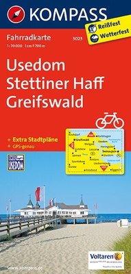 Abbildung von: KOMPASS Fahrradkarte Usedom, Stettiner Haff, Greifswald - KOMPASS-Karten