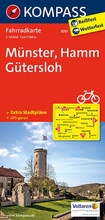 Cover: KOMPASS Fahrradkarte 3051 M&uuml;nster, Hamm, G&uuml;tersloh 1:70.000 - KOMPASS-Karten