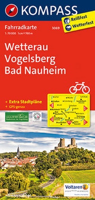 Abbildung von: KOMPASS Fahrradkarte 3069 Wetterau, Vogelsberg, Bad Nauheim 1:70.000 - KOMPASS-Karten