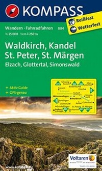 Abbildung von: KOMPASS Wanderkarte Waldkirch, Kandel, St.Peter, St. Märgen - KOMPASS-Karten